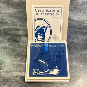 Holland America Line Blue Ceramic Tile